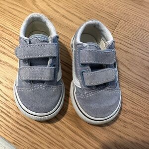 Light blue Vans toddler  Velcro Sneakers size 4